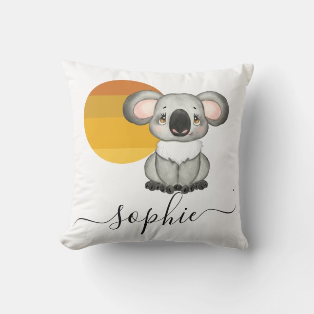 australian animals whimsical Koala Cushion (Front)
