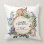Australian Animals Wildlife Baby Boy Birth Stats Cushion<br><div class="desc">This design is inspired by the rich and vibrant Australian wildlife and nature,  featuring rustic native greenery and unique Aussie animals.</div>