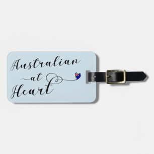 Australian At Heart Luggage Tag Template, Aus