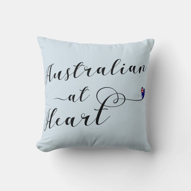 Australian At Heart Throw Cushion, Aus Cushion (Front)