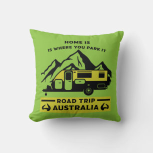 Australian Aussie Caravan Caravanning Summer Cushion