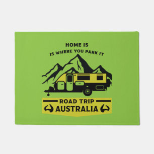 Australian Aussie Caravan Caravanning Summer Doormat