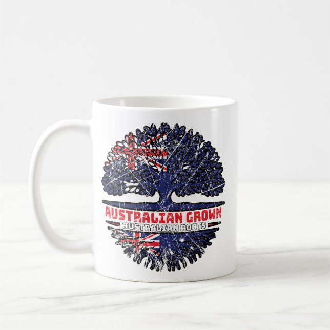 Australian Australia Tree Roots Flag Coffee Mug (Left)