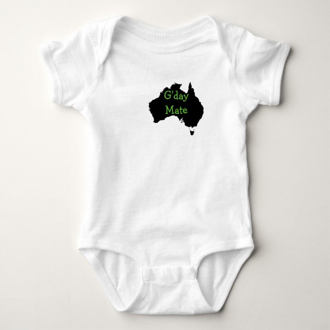 Australian Baby Romper G'Day Mate Bodysuit (Front)