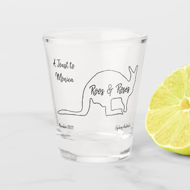 Australian Bachelorette Party Kangaroo Shot Glass (Front)
