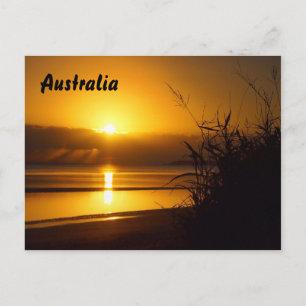 Australian beach sunrise postcard