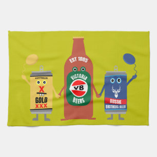 Australian Beer lovers And Drinkers Tea Towel