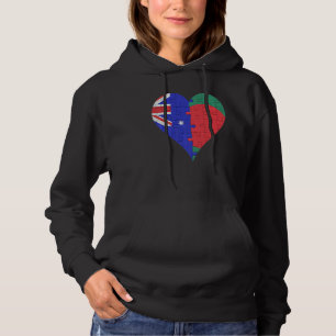 Australian Bengali Flag Heart Hoodie