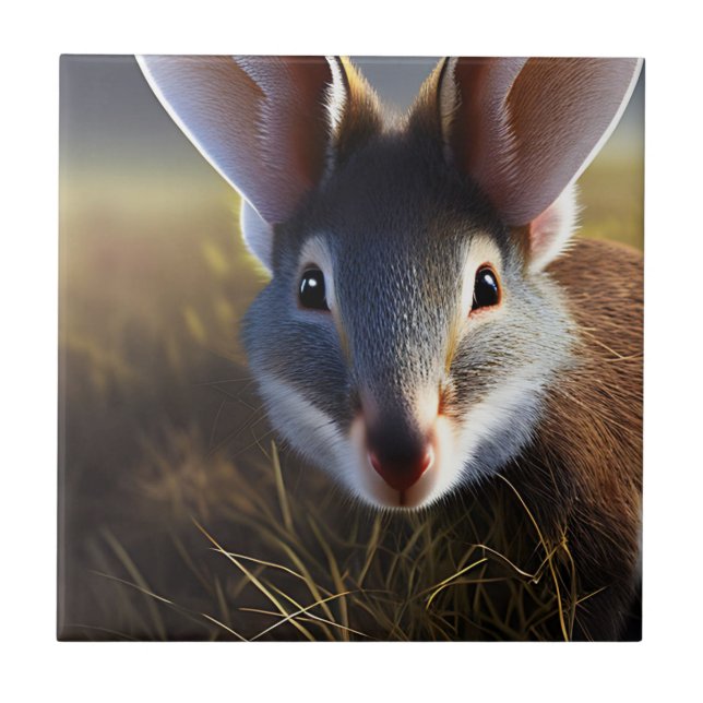 Australian Bilby Alert, Ceramic Tile (Front)