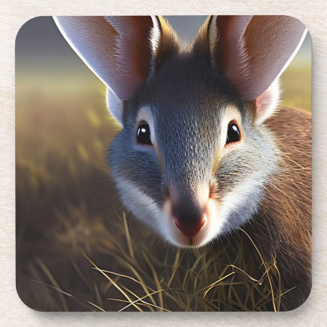 Australian Bilby Alert, Hard Plastic Coasters (Front)