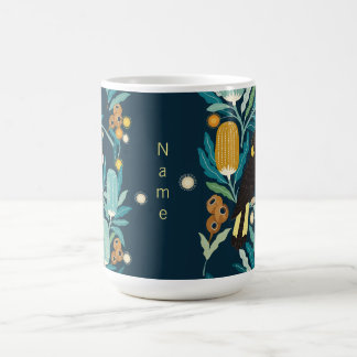 Australian Black Cockatoo & Banksia Custom Mug