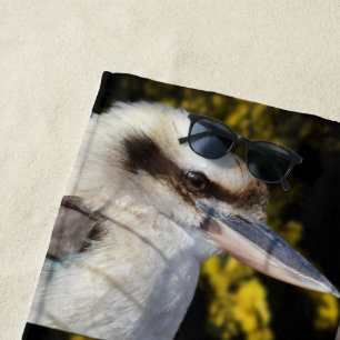 Australian Blue Winged Kookaburra, Beach Towel
