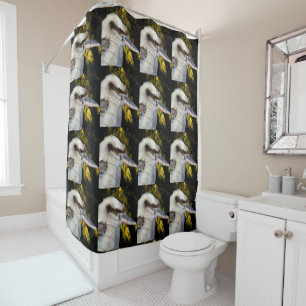 Australian Blue Winged Kookaburra, Shower Curtain