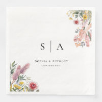 Australian Botanicals Wedding Napkins