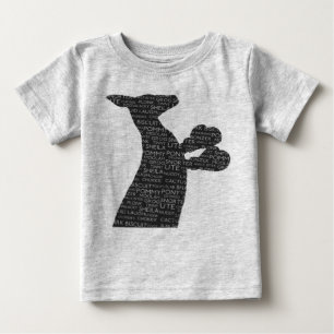 Australian Boxing Kangaroo with Slang Typography B Baby T-Shirt