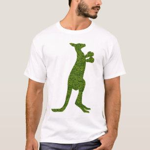 Australian Boxing Kangaroo with Slang Typography T-Shirt