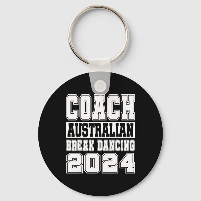 Australian Break Dancing Coach Funny Matching Crew Key Ring (Front)