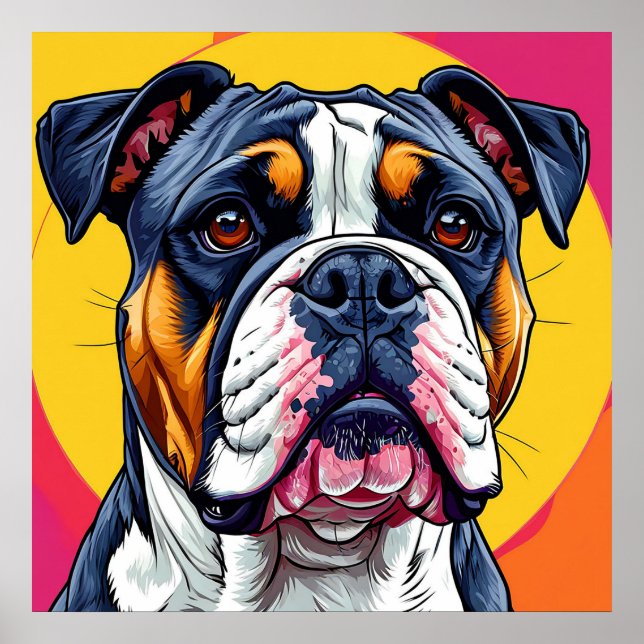 Australian Bulldog dog Poster (Front)