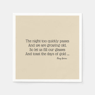 Australian Bush Poetry Paper BBQ Napkins