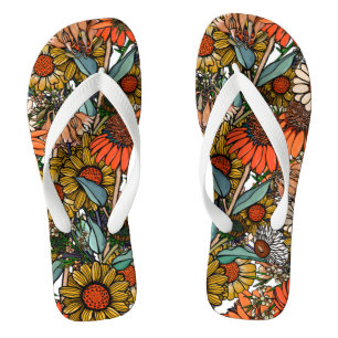 Australian Bush Wildflower Garden Thongs