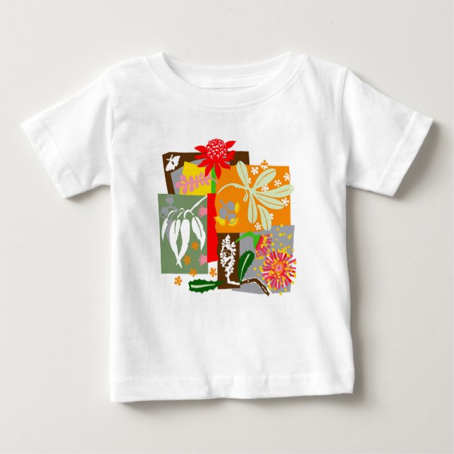 Australian BUSHLAND native flora - Baby T-Shirt (Front)