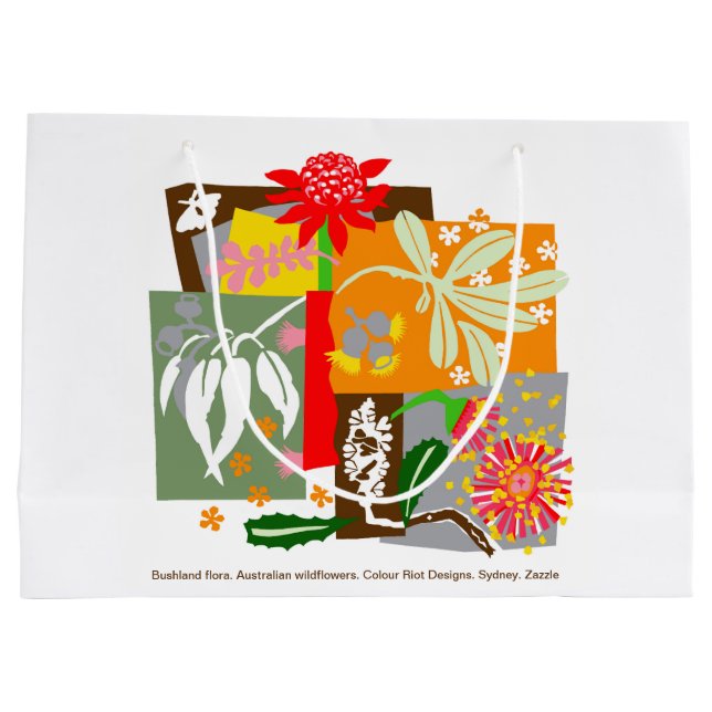 Australian BUSHLAND native flora - Large Gift Bag (Back)