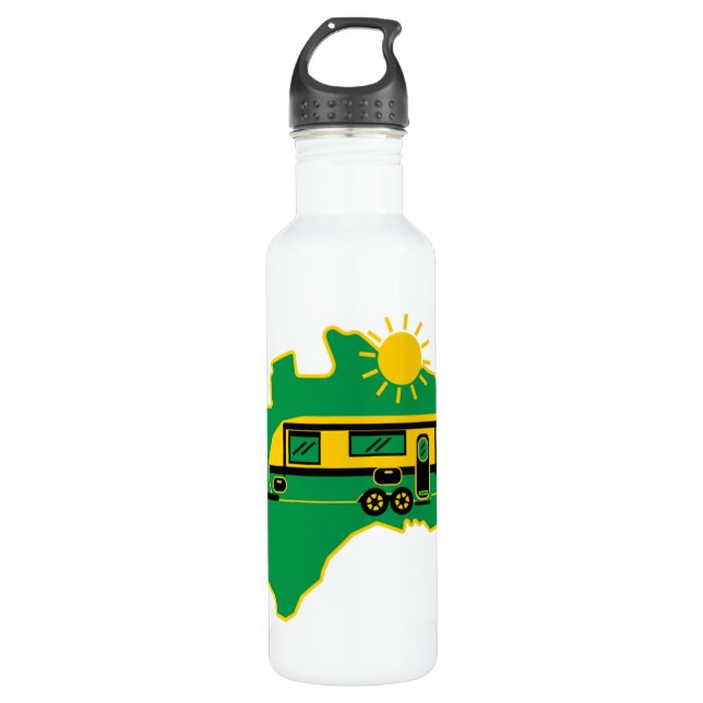 Australian Caravan Camping    710 Ml Water Bottle (Front)