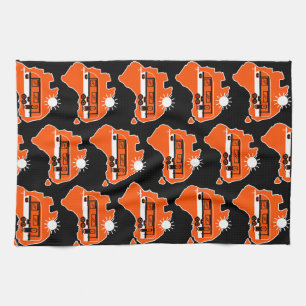 Australian Caravan Camping Balloon Tea Towel