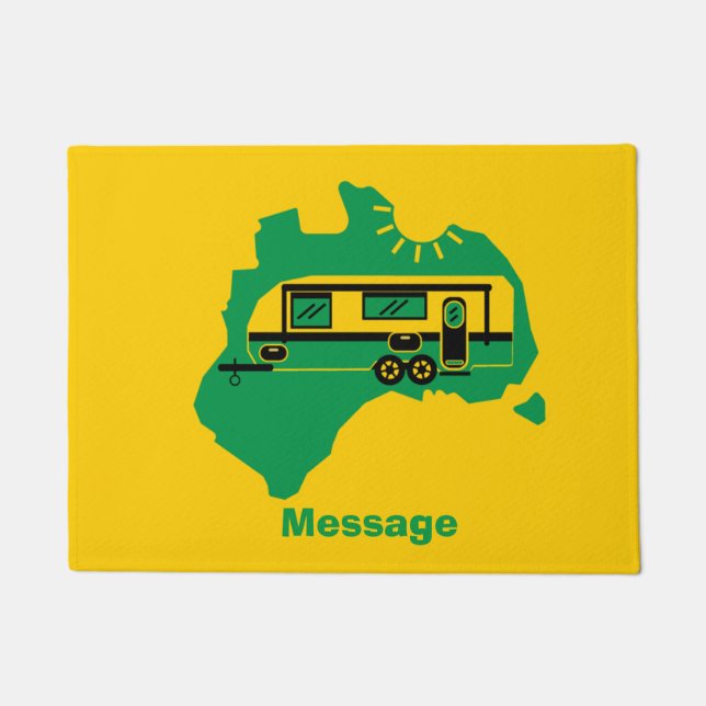 Australian Caravan Camping    Doormat (Front)