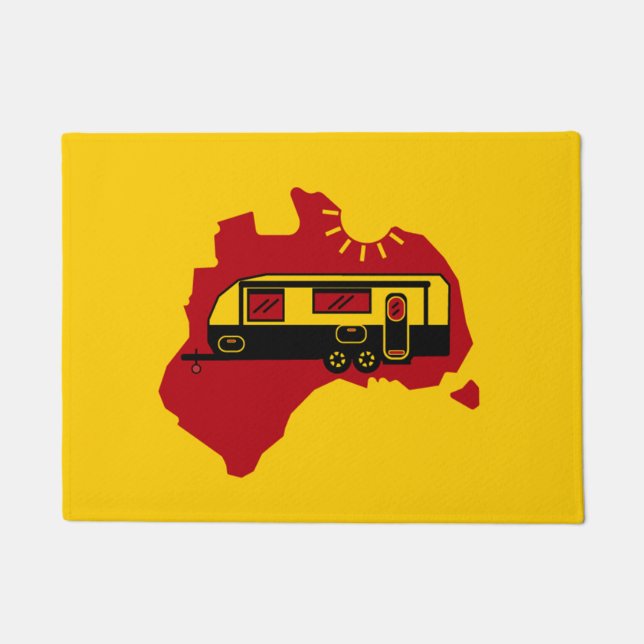 Australian Caravan Camping    Doormat (Front)