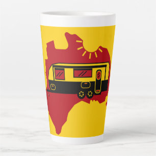 Australian Caravan Camping   Latte Mug