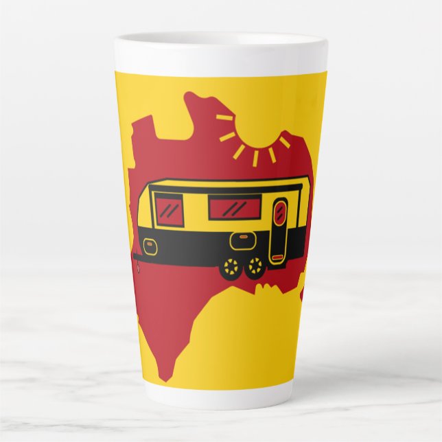 Australian Caravan Camping   Latte Mug (Front)