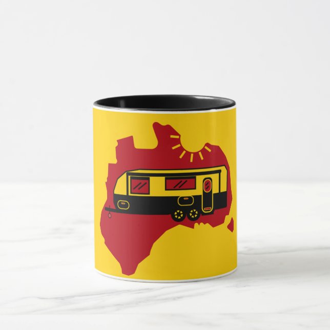 Australian Caravan Camping  Mug (Center)