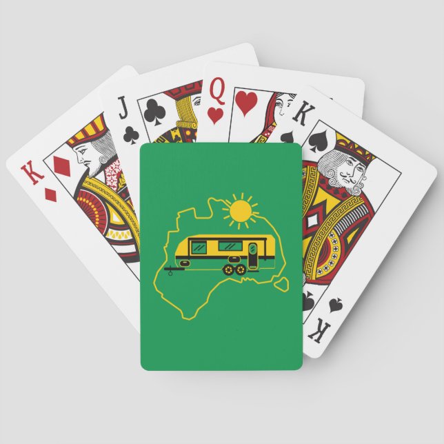 Australian Caravan Camping    Playing Cards (Back)