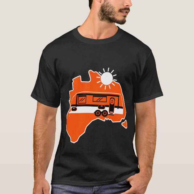 Australian Caravan Camping     T-Shirt (Front)