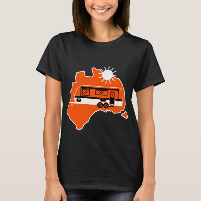 Australian Caravan Camping     T-Shirt (Front)