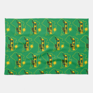 Australian Caravan Camping Tea Towel