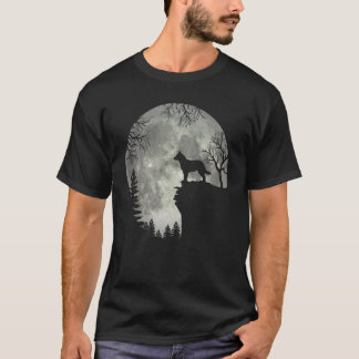 Australian Cattle And Moon Halloween Halloween Mon T-Shirt