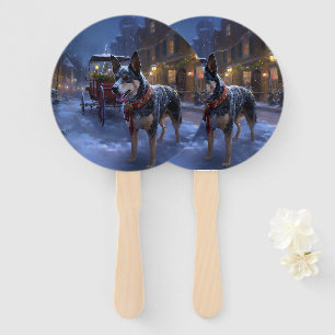 Australian Cattle Christmas Festive Season  Hand Fan