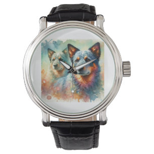 Australian Cattle Dog 260824AREF101 - Watercolor Watch