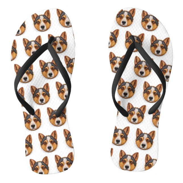 Australian Cattle Dog 3D Inspired Thongs (Footbed)