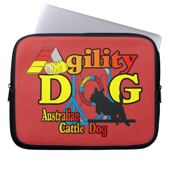 Australian Cattle Dog Agility Laptop Sleeve (Front)