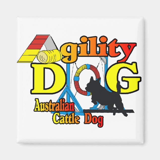 Australian Cattle Dog Agility Magnet (Front)