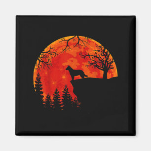 Australian Cattle Dog And Moon Halloween Magnet