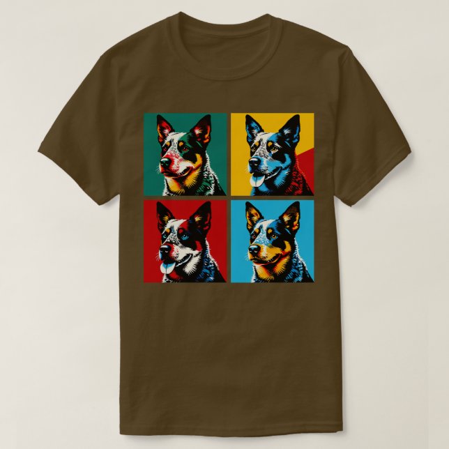 Australian Cattle Dog Art Dog Lover T-Shirt (Design Front)