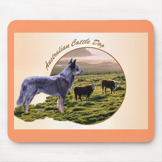 Australian Cattle Dog Art Mouse Pad (Front)
