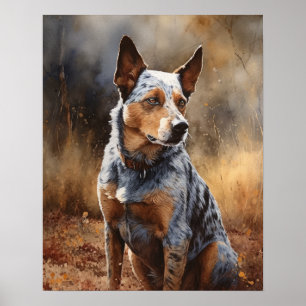 Australian Cattle Dog Art Print Poster