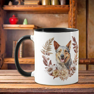 Australian Cattle Dog Autumn Wreath Mug