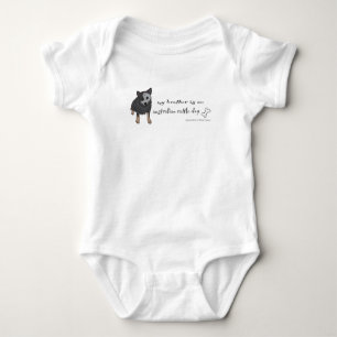 australian cattle dog baby bodysuit