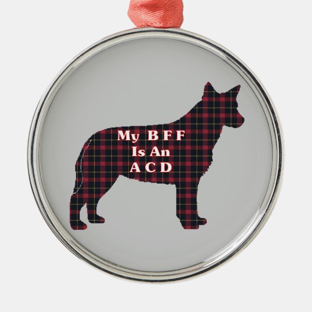 Australian Cattle Dog BFF Metal Ornament (Front)
